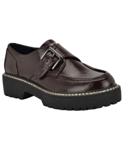 Calvin Klein Women's Saundee Buckle Lug Sole Loafers