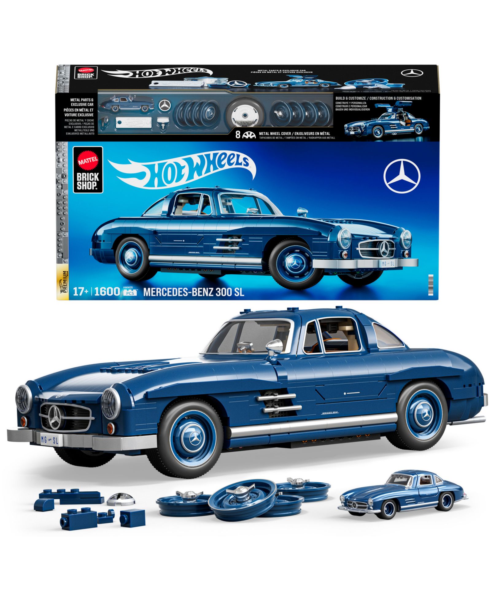 Конструктор Hot Wheels Mercedes-Benz 300 SL, 1600 Pieces