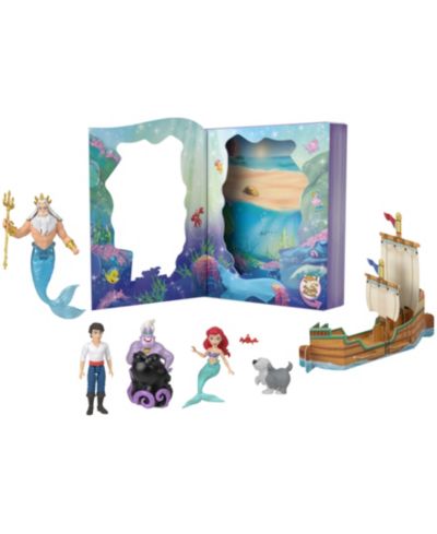 Disney Princess Ariel Storybook-Style Poseable Mini Dolls, Ages 3+