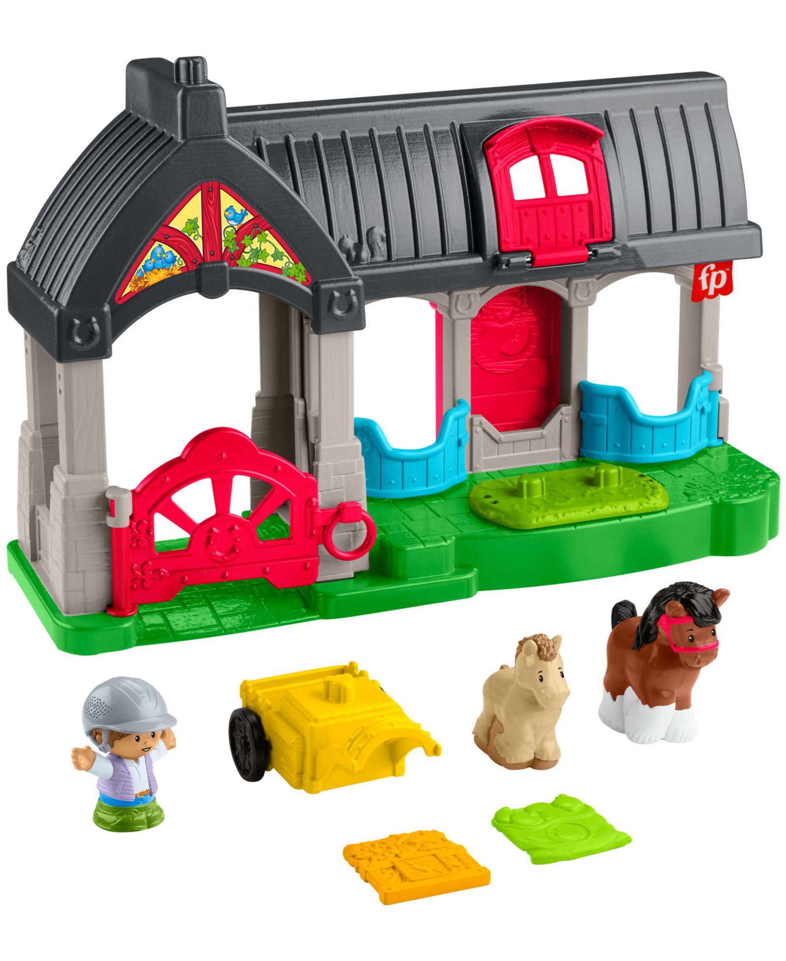 Игровой набор Little People Friendly Horses Stable Toddler 6 Play Pieces