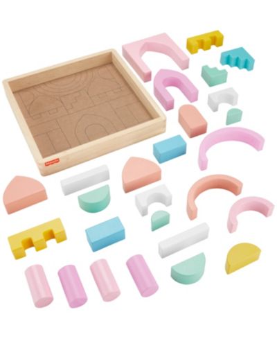 Игровой набор Fisher Price Замок с деревянными кубиками, 28 деталей