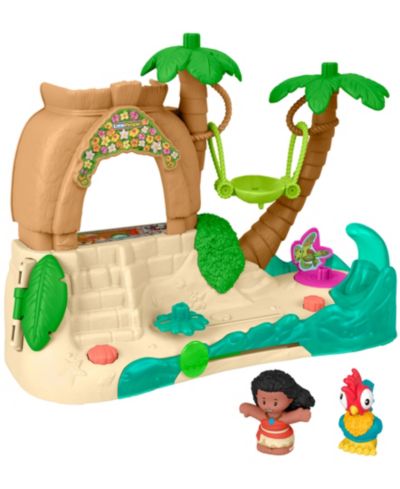 Little People Disney Princess Moana Adventure Village Playset with 2 Figures, Ages 1.5-5 Years