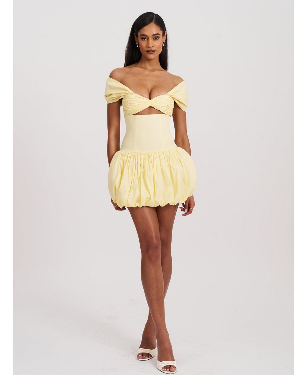 Женское мини-платье Miss Circle Umika Butter Yellow Bubble Hem