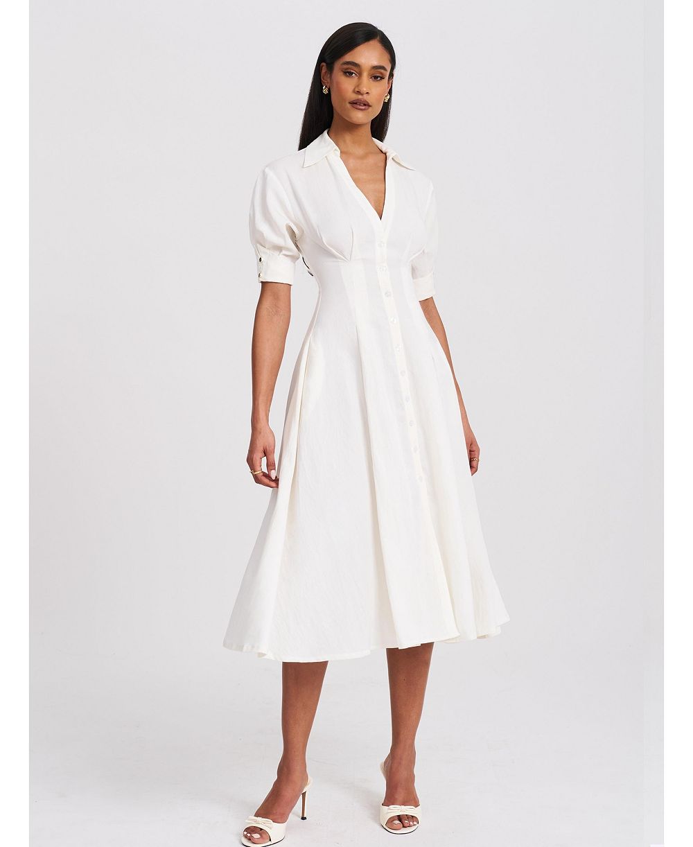 Женское миди-платье Miss Circle Palina Lyocell Pleated Preppy Shirt Dress