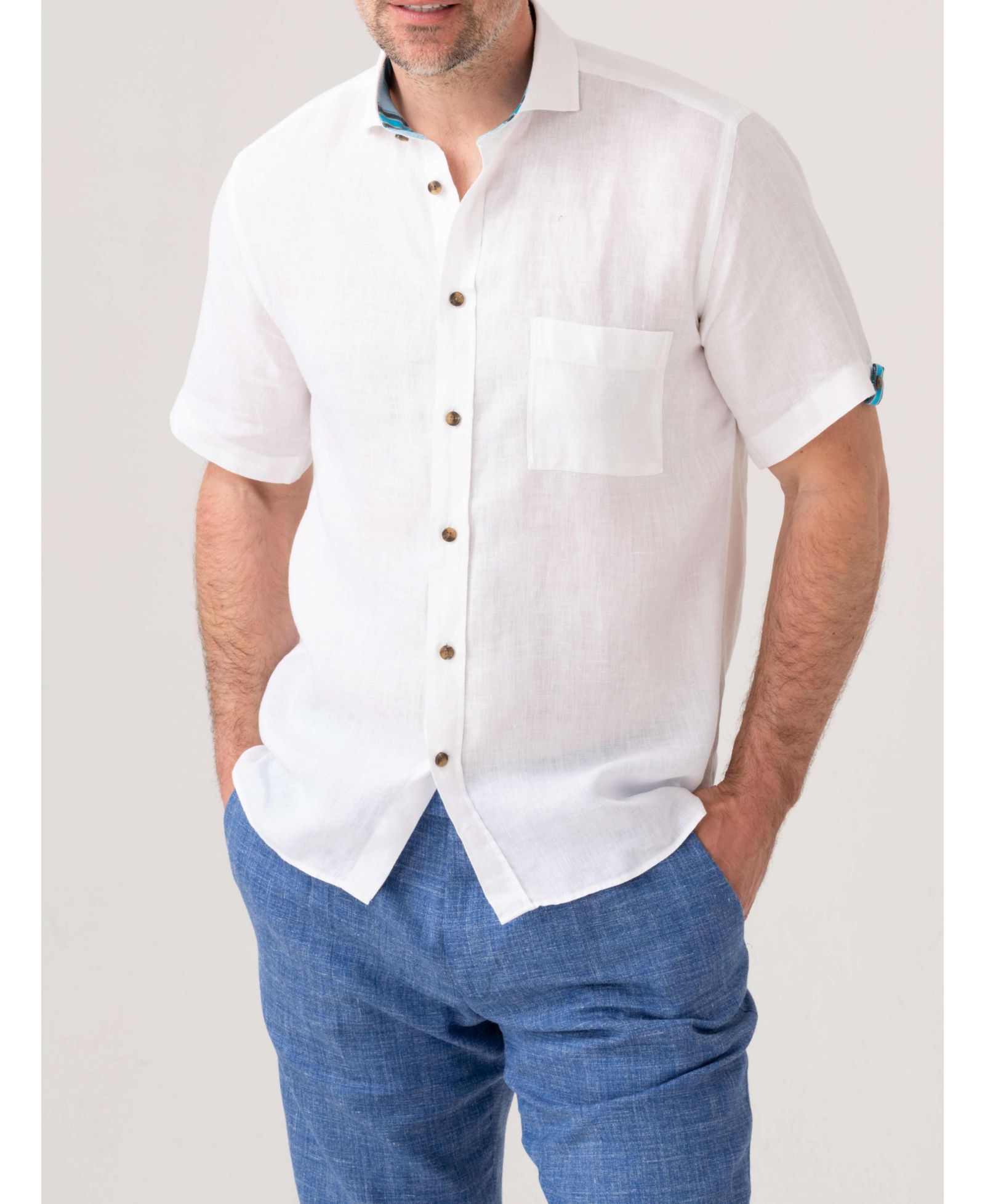 Мужская рубашка Koy Clothing Regular Fit Short Sleeve Linen