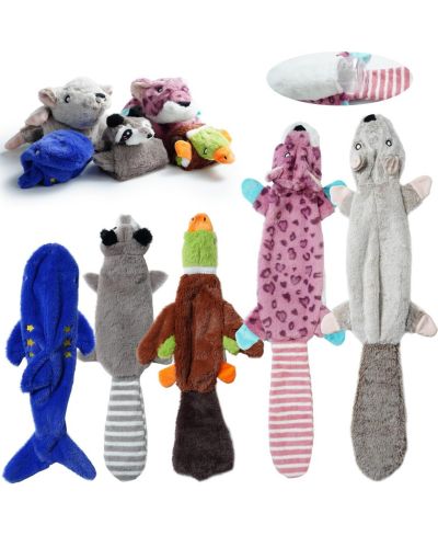 Nocciola Игрушка для собак Jungle Series Plus Squeaky Stuffless с карманом для бутылочки
