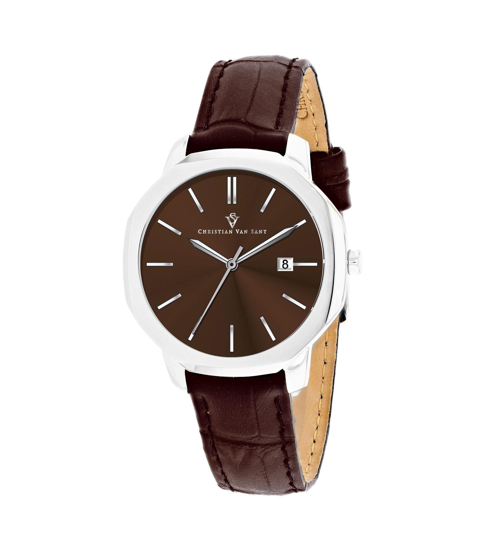 Christian Van Sant Women's Octave Slim Brown Dial Watch - CV0506