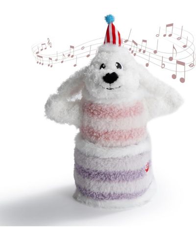 Игрушка для собак Fuzzwoof Birthday Cake, с функцией танца и пения песен на день рождения, интерактивная игрушка