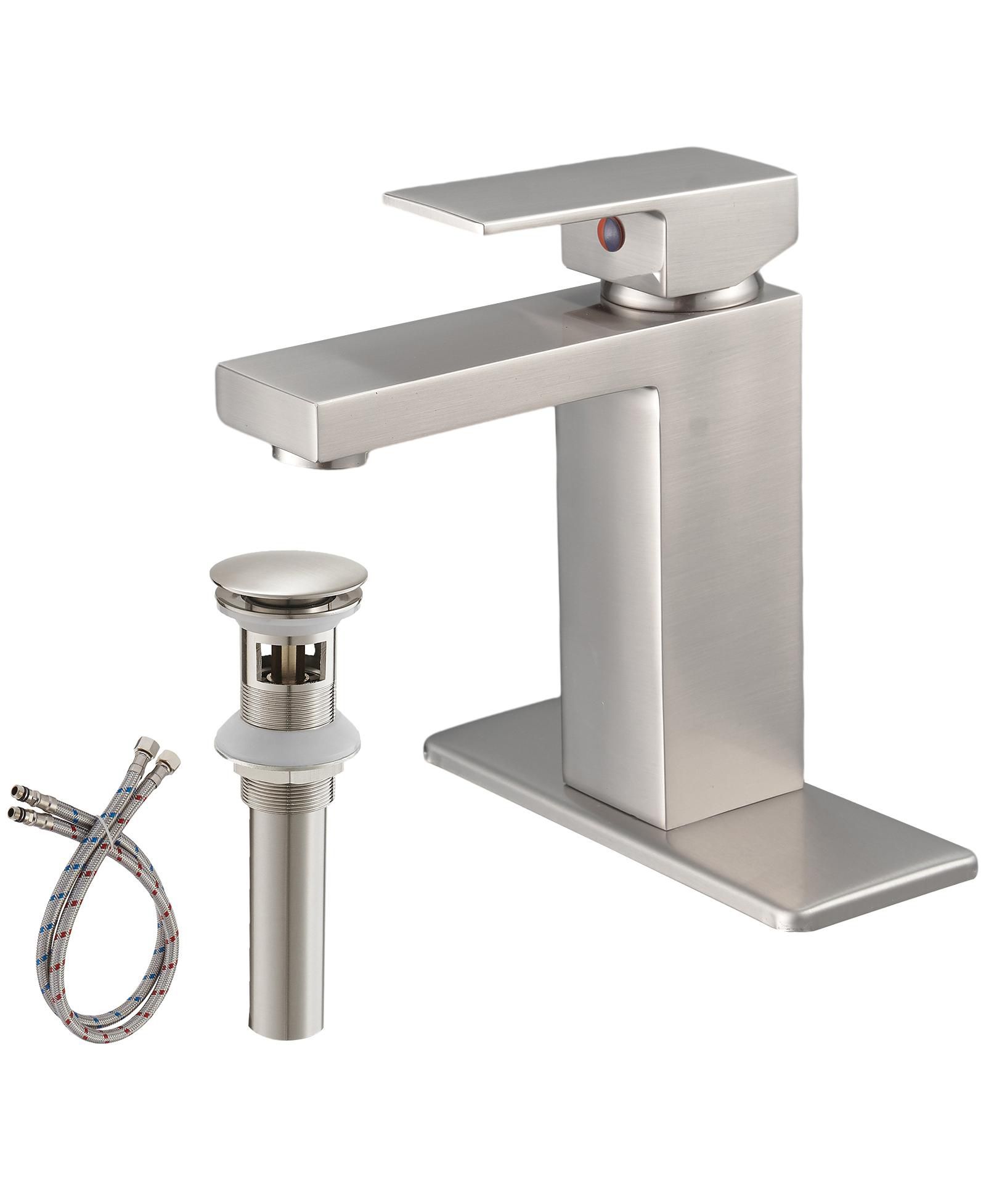 Смеситель Greenspring Single Hole Single-Handle Low-Arc Bathroom Faucet With Pop-up Drain Assembly