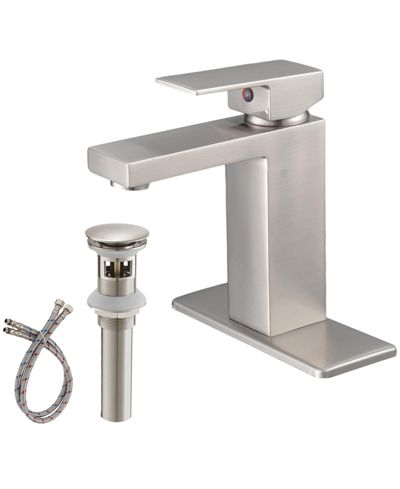 Greenspring Single Hole Single-Handle Low-Arc Bathroom Faucet with Pop-up Drain Assembly