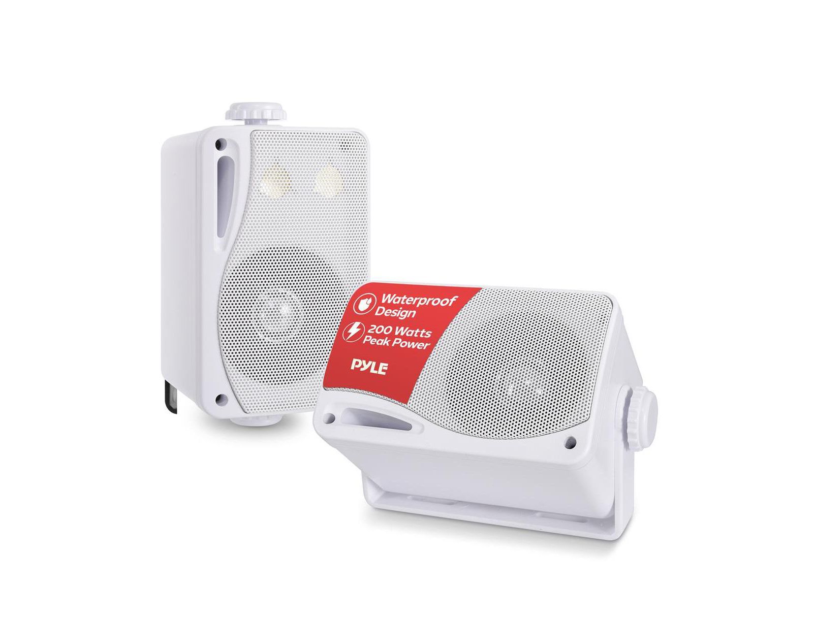 Pyle PLMR24 Weatherproof Outdoor Marine-Grade 3-Way Speaker Set