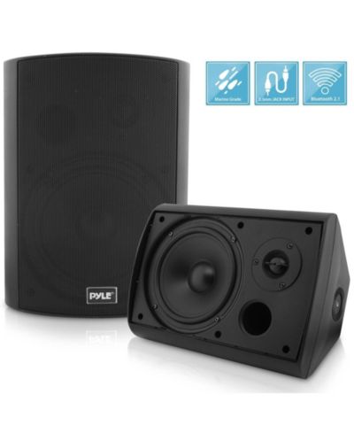 Pyle 6.5-Inch Waterproof Bluetooth Speaker with Built-In Amplifier