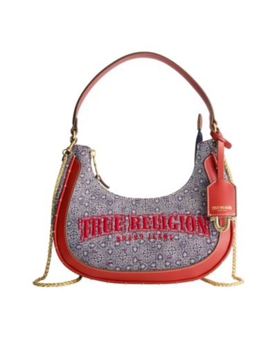 True Religion Striped Denim Small Hobo сумка