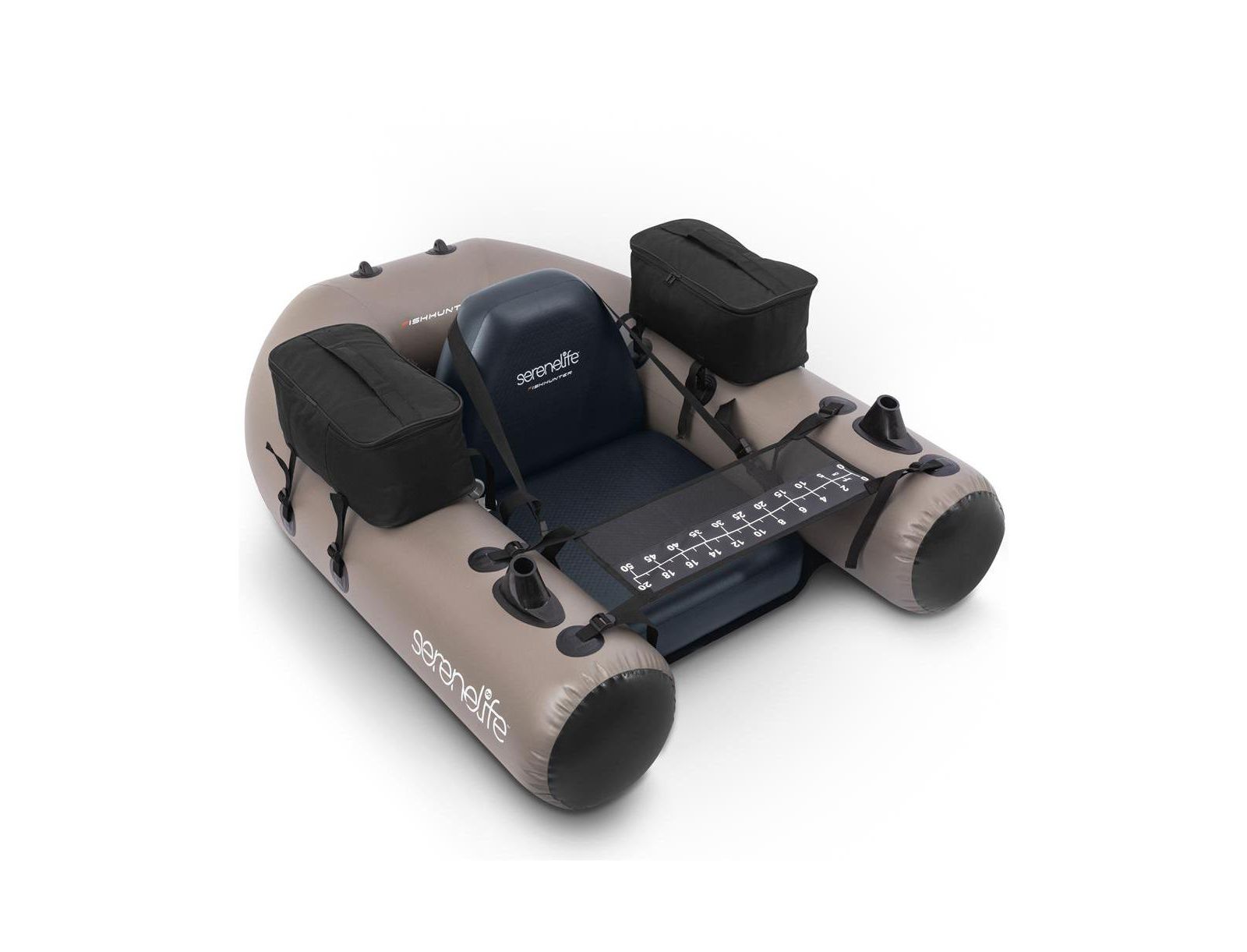 Inflatable Modular Fishing Kayak with Single-Action Hand Pump, Carry Bag, and Repair Kit