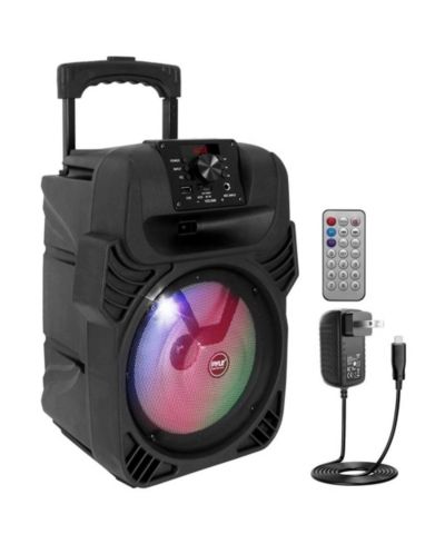 Pyle Портативная Bluetooth колонка 400W, 8” сабвуфер, USB/MP3/FM, LED