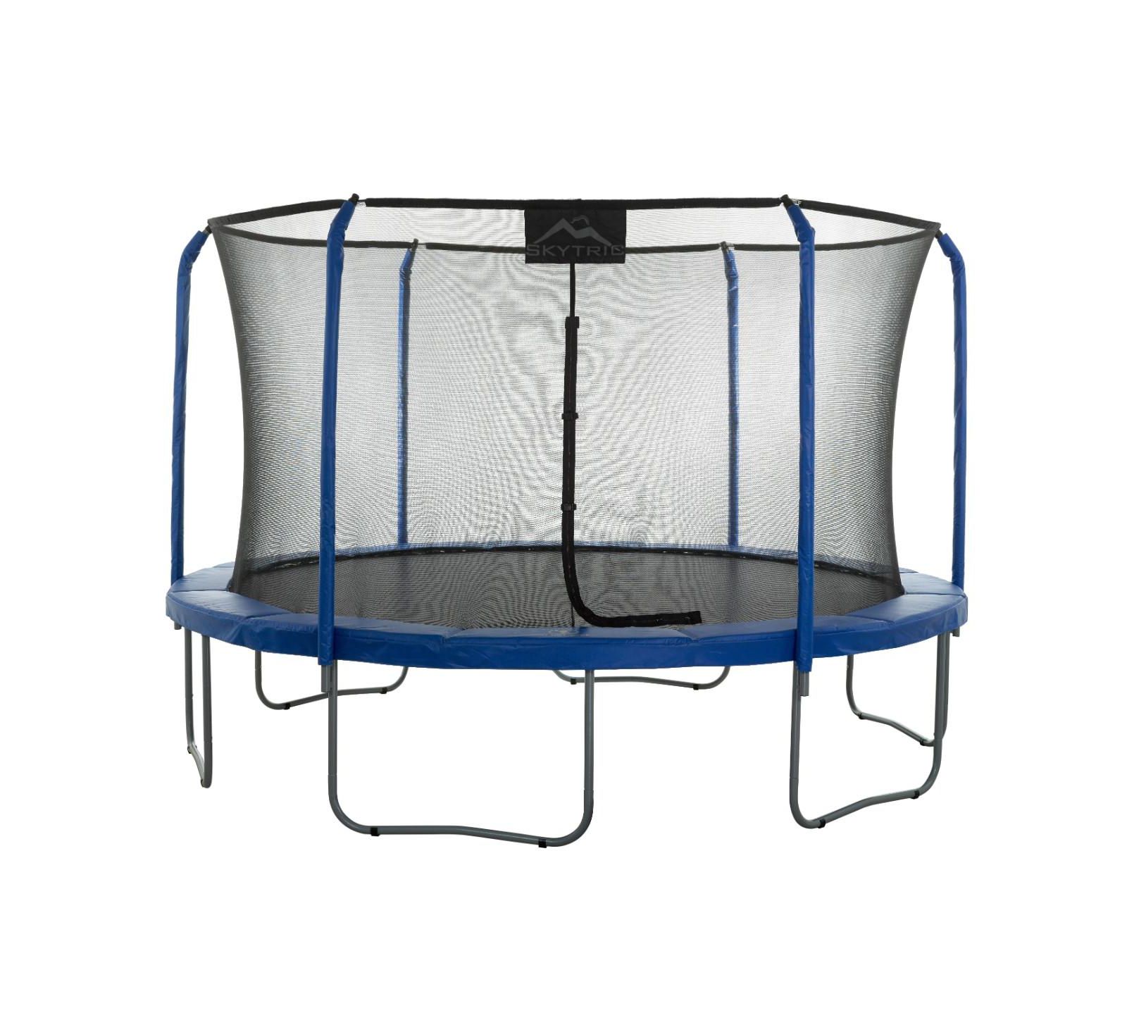 Plexalife Skytric 15 Ft Round Trampoline With Safety Enclosure, Supports up to 330 lbs., Ages 5+