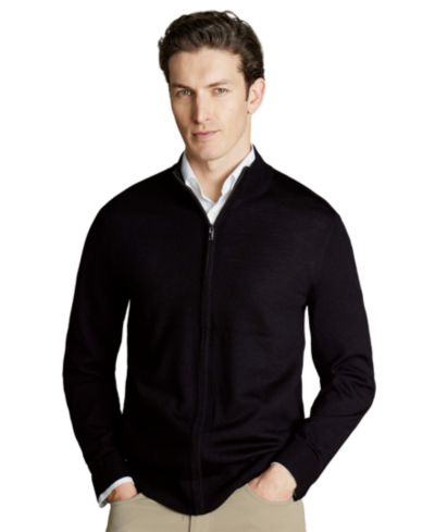 Charles Tyrwhitt Men's Oatmeal Chunky Merino Sweater