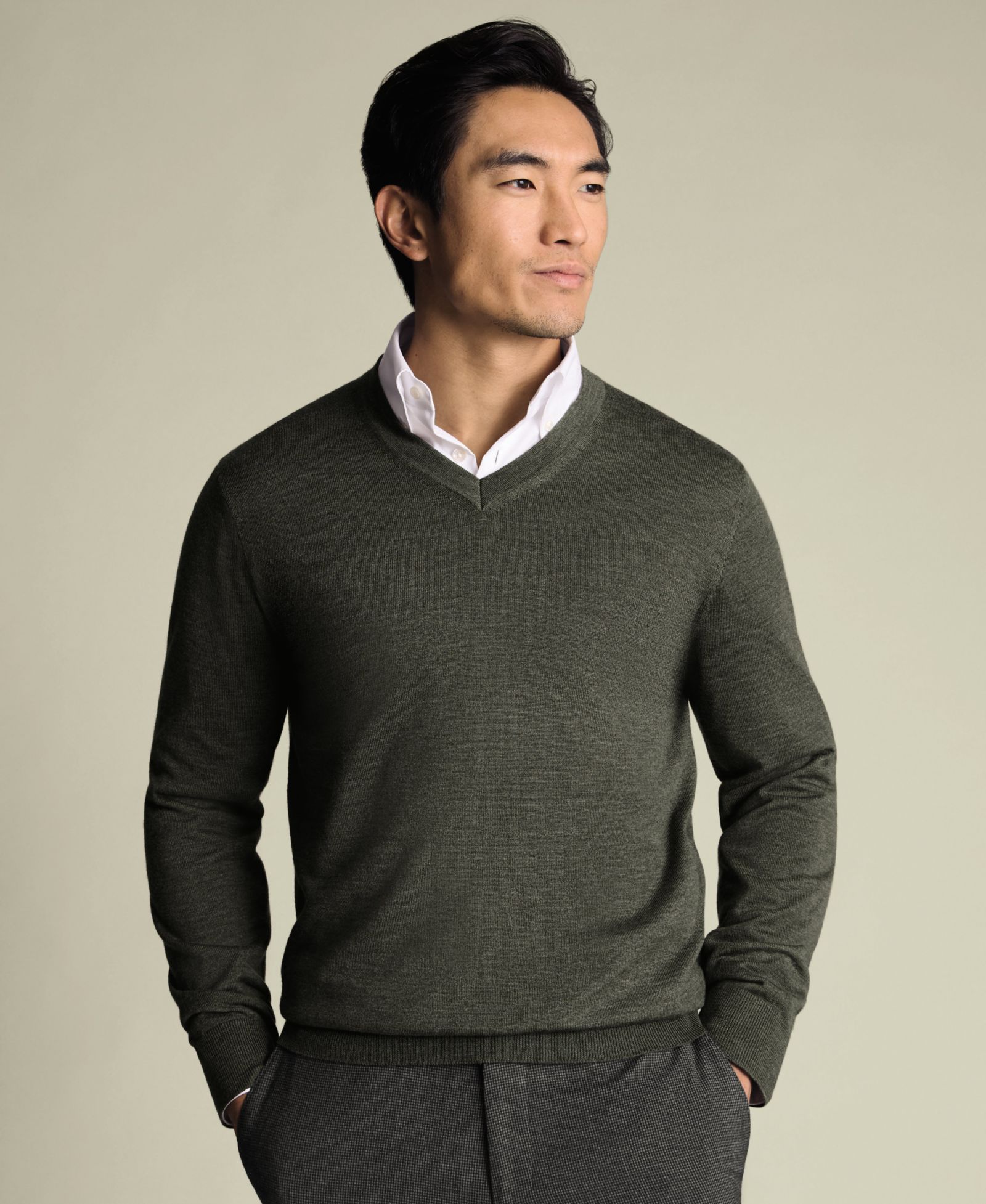 Мужской джемпер Charles Tyrwhitt V-Neck Regular-Fit