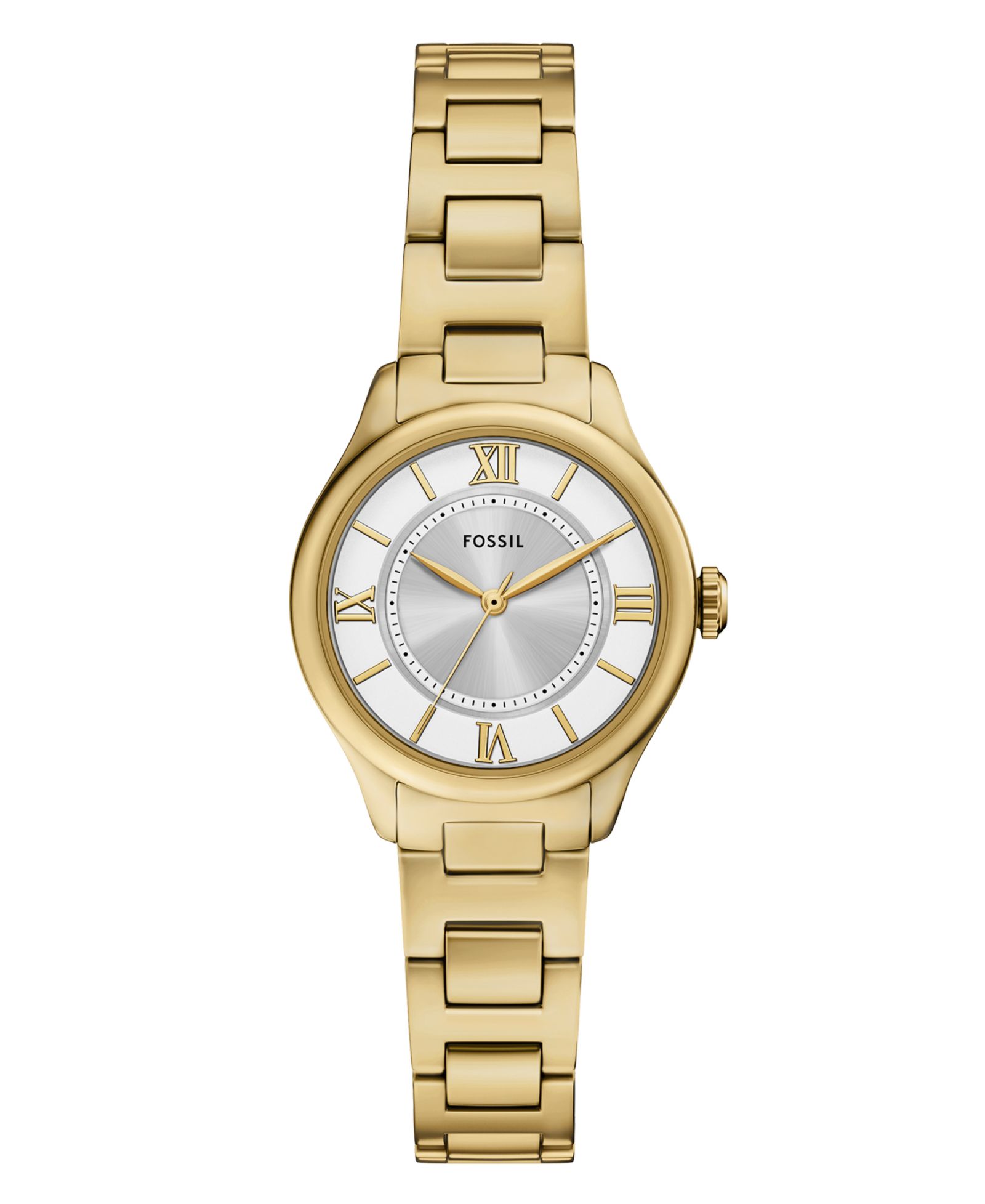 Fossil Женские часы Gilmore Three-Hand Gold-Tone Stainless Steel, 28mm