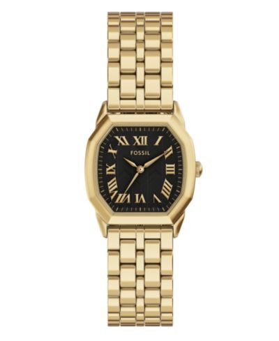 Fossil Женские часы Harlow Three-Hand Gold-Tone Stainless Steel, 27mm