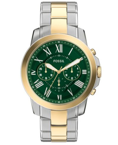 Fossil Мужские часы Grant Chronograph Two-Tone из нержавеющей стали, 44mm