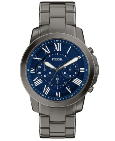 Fossil Men's Grant Chronograph Gunmetal Stainless Steel Watch, 44mm