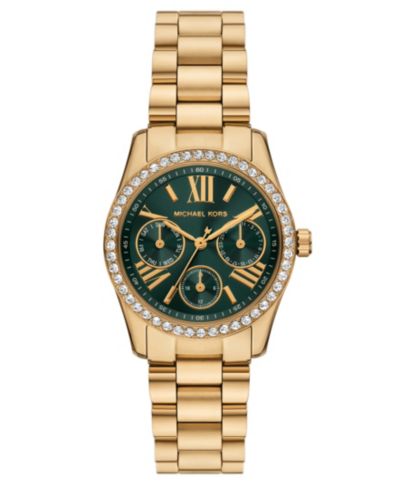 Женские часы Michael Kors Lexington Lux Multifunction Gold-Tone Stainless Steel, 34mm