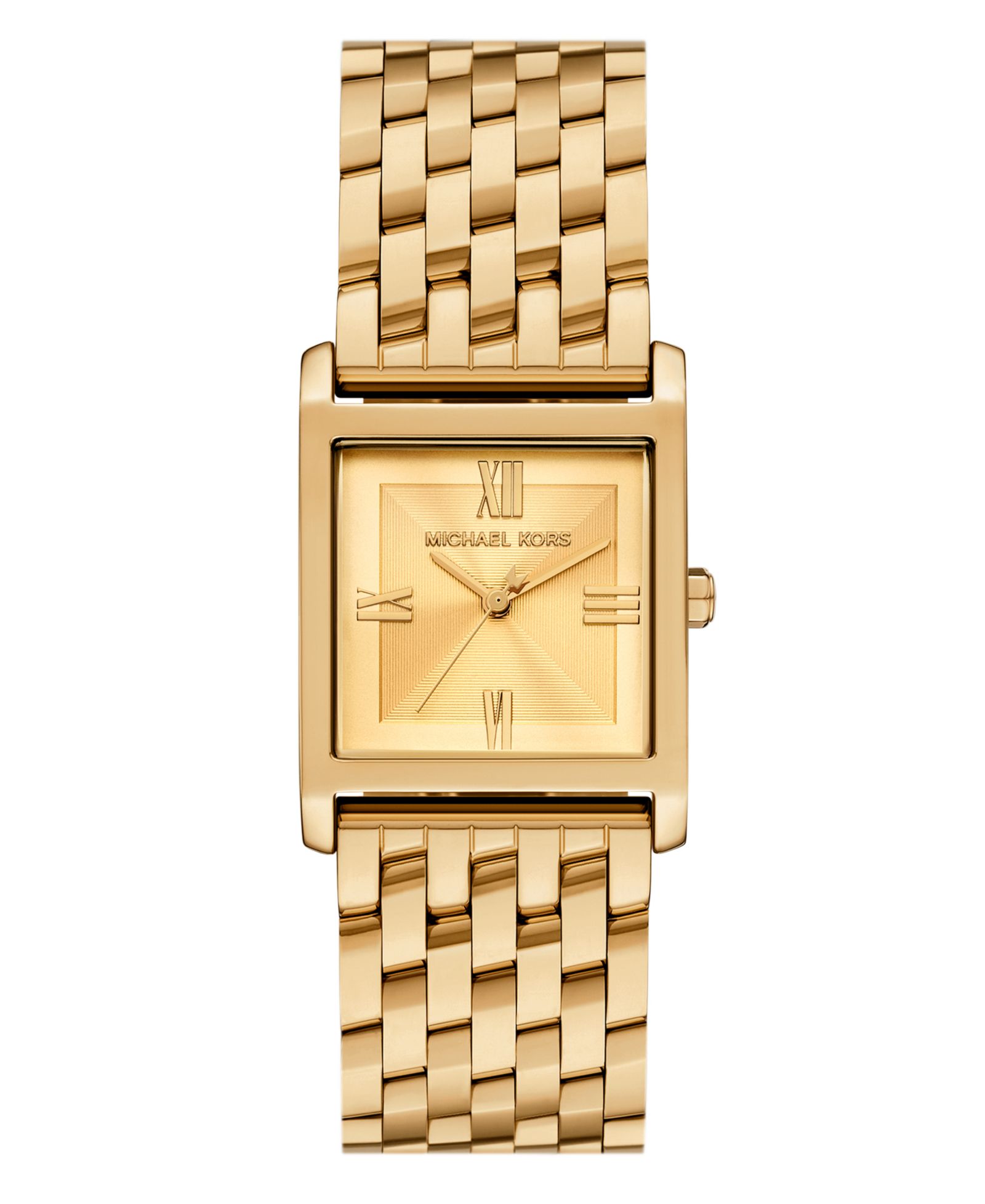 Michael Kors Женские часы Georgie Three-Hand с золотистым покрытием из нержавеющей стали, 27mm