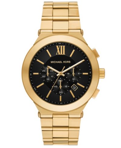 Michael Kors Men's Billie Chronograph Gold-Tone Stainless Steel Watch, 44mm