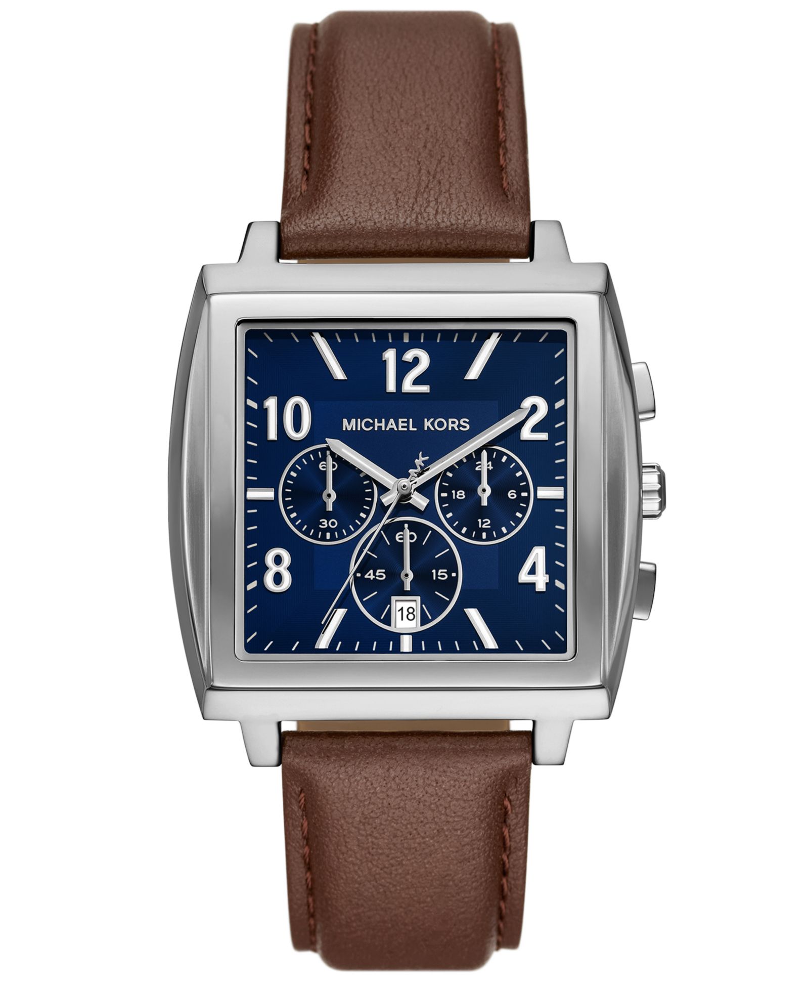Мужские хронограф часы Michael Kors Rhys Brown Leather 41mm