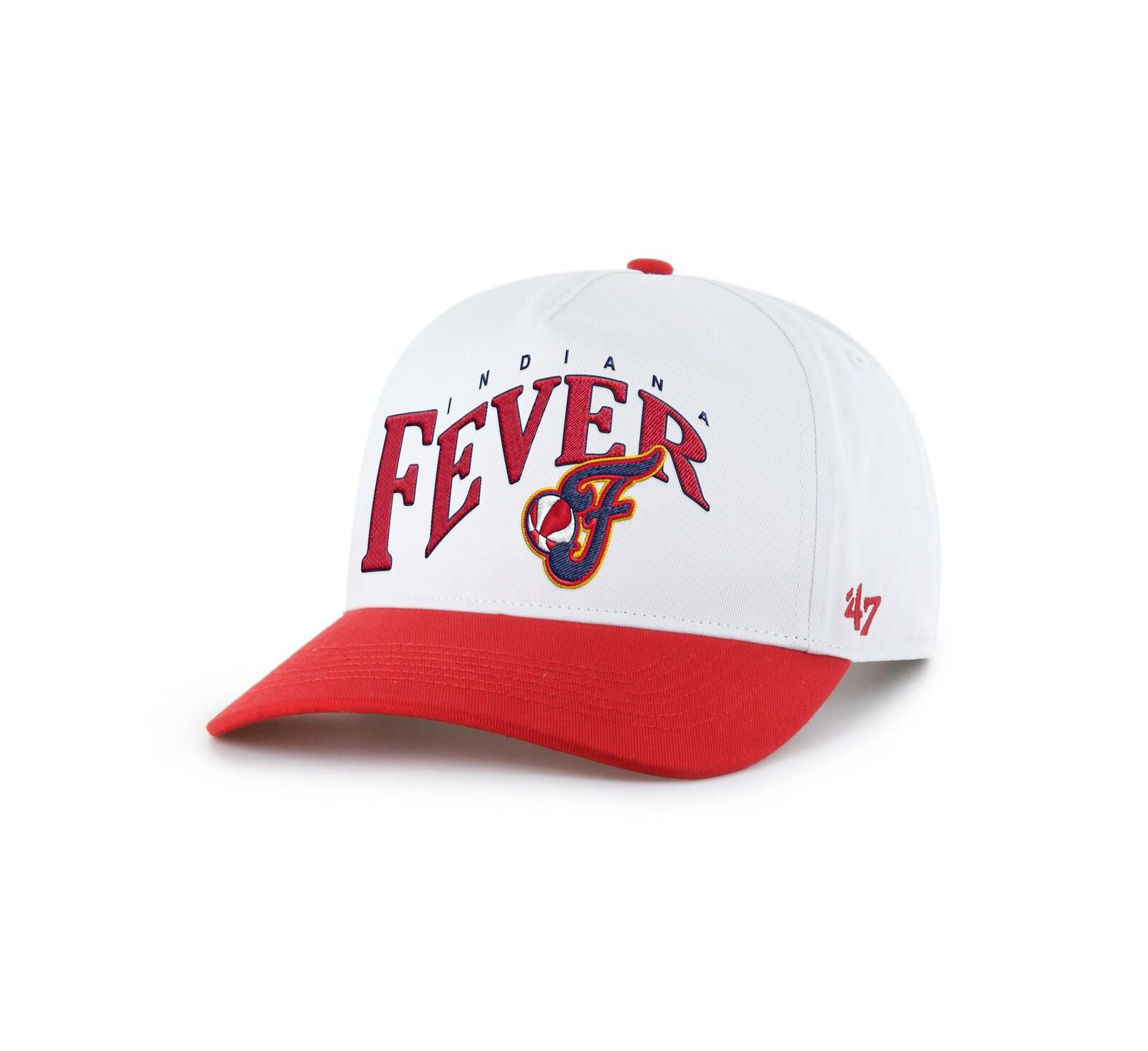 Мужская и женская кепка '47 Brand White Indiana Fever Dom Wave Two-Tone Hitch Adjustable