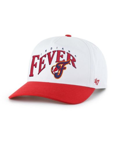 Мужская и женская кепка '47 Brand White Indiana Fever Dom Wave Two-Tone Hitch Adjustable