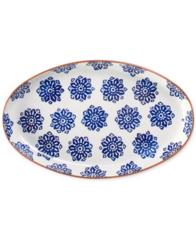 Euro Ceramica Costa Azul Tile Oval Platter