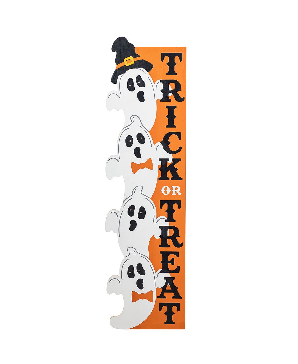Декоративная деревянная фигурка Glitzhome Halloween Lighted Ghost с таймером
