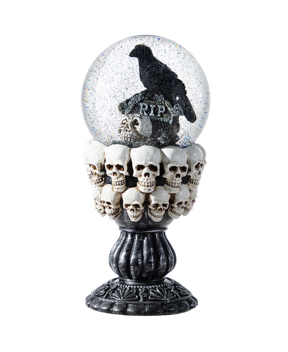 Водяной шар Glitzhome 7.25" Halloween Resin Stacked Skull Water Globe