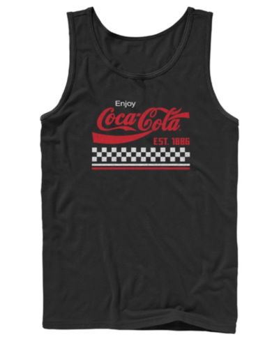 Fifth Sun Men's Coke Checker Stripe Tank Top