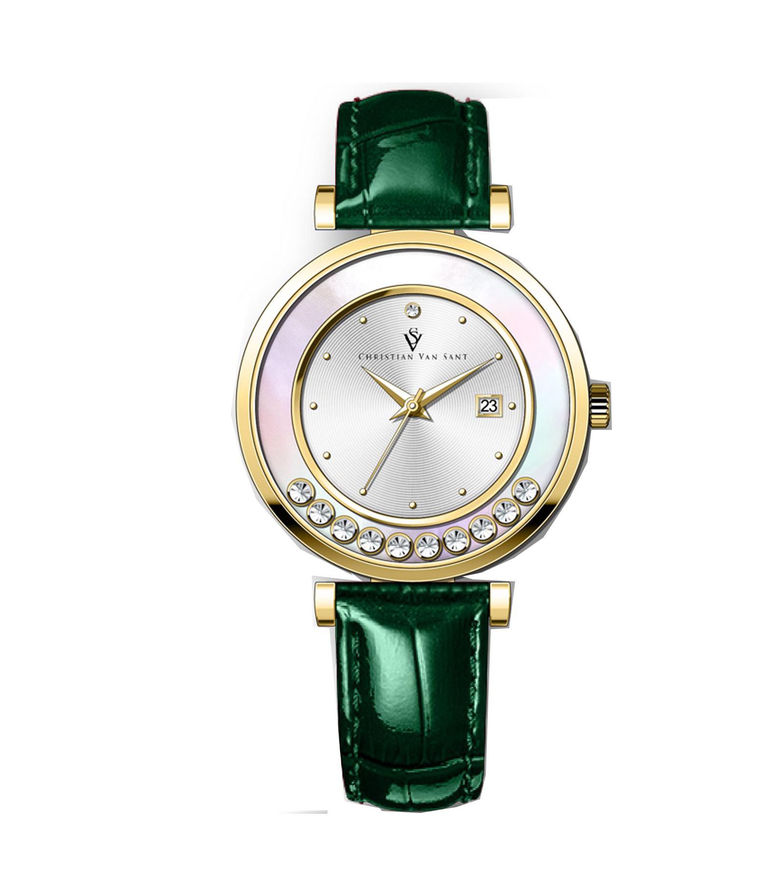 Christian Van Sant Women's Bria Silver Dial Watch - CV3814