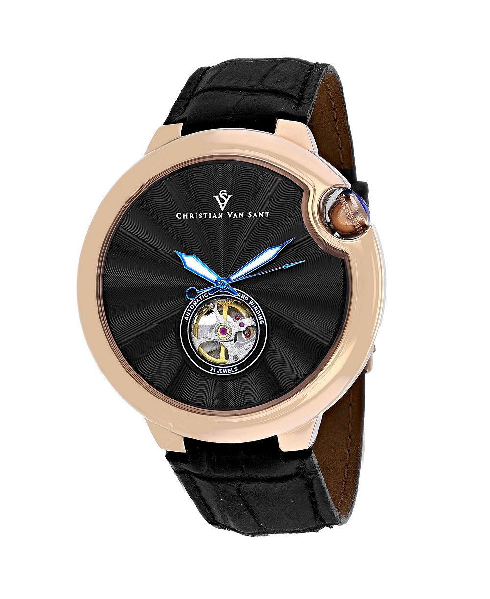Christian Van Sant Men's Cyclone Automatic Black Dial Watch - CV0147