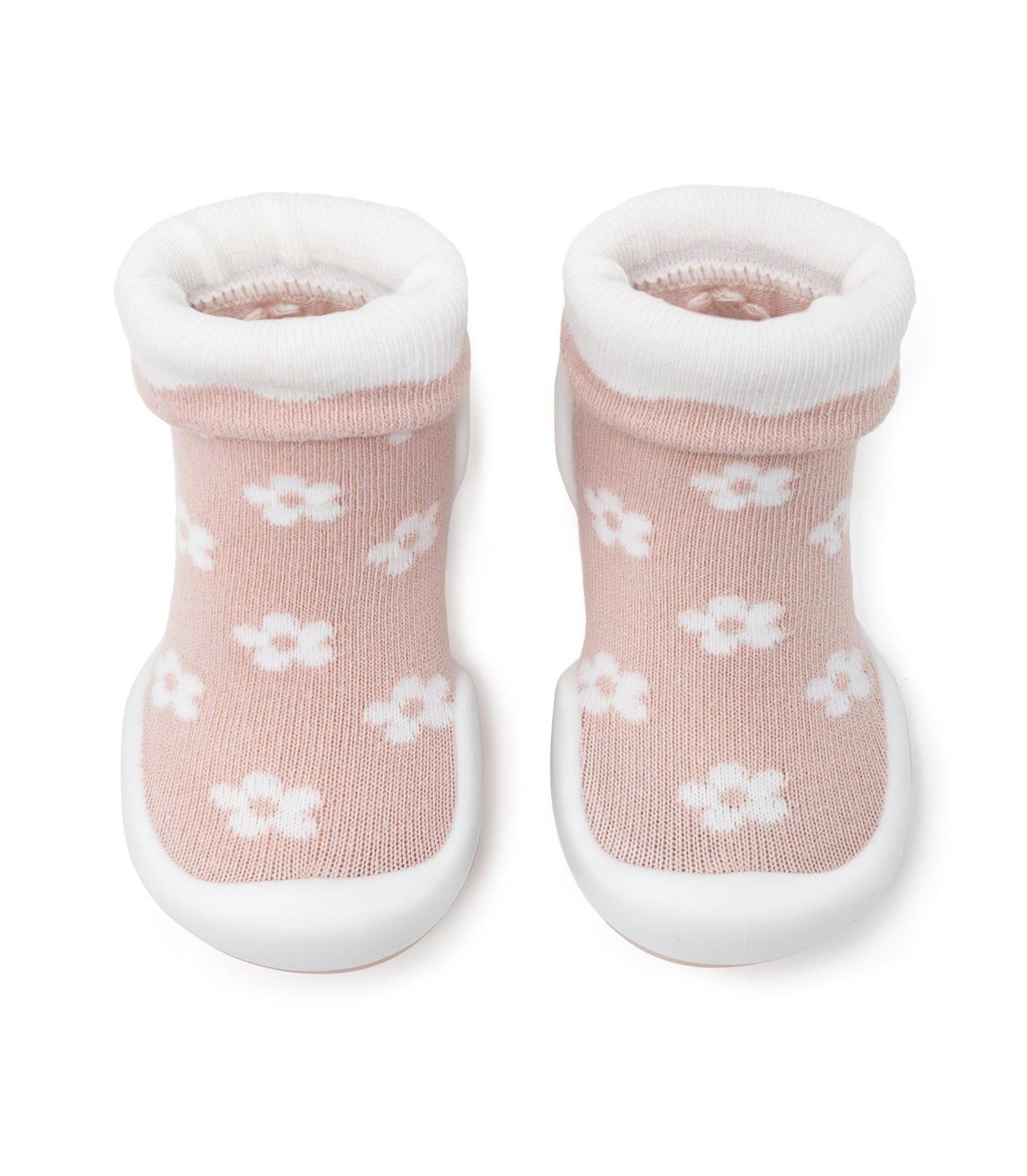 Детские носочки-ботиночки Komuello Baby Girls First Walk Daisies - Mauve