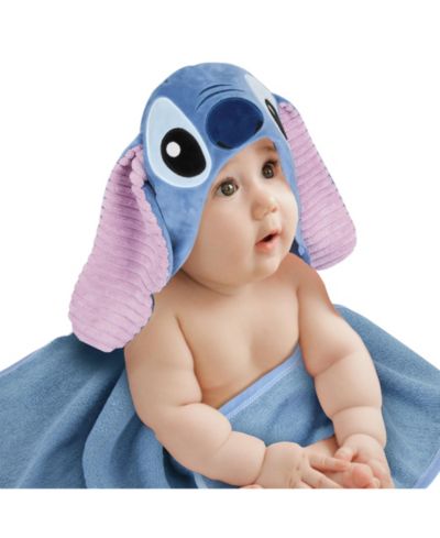 Полотенце для купания Lambs & Ivy Disney Stitch из хлопка Terry с капюшоном