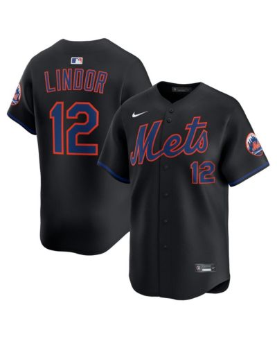 Мужская спортивная джерси Nike Black New York Mets Alternate Limited Francisco Lindor