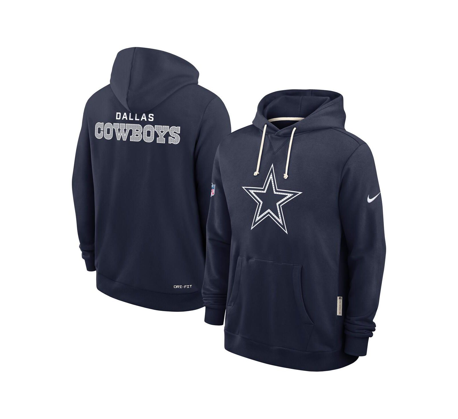 Nike Men's Navy Dallas Cowboys Sideline Initial Home Performance Pullover Hoodie