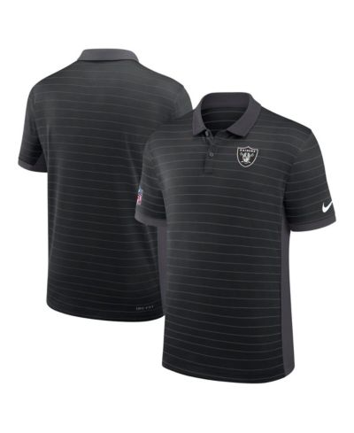 Nike Мужская спортивная рубашка-поло Black Las Vegas Raiders Sideline Victory Stripe Performance