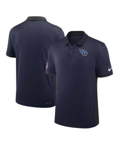 Nike Men's Navy Tennessee Titans Sideline Victory Stripe Performance Polo Shirt