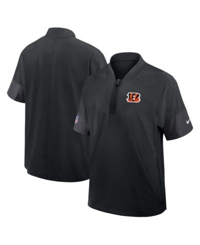 Мужская куртка Nike Black Cincinnati Bengals Sideline Short Sleeve Quarter-Zip Performance Coach