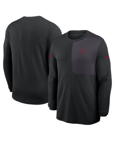Мужская футболка Nike Black Atlanta Falcons Sideline Coach UV Performance с длинным рукавом