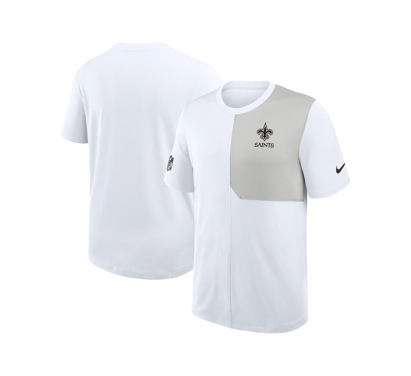 Nike Men's White New Orleans Saints Sideline UV Performance Coach T-Shirt