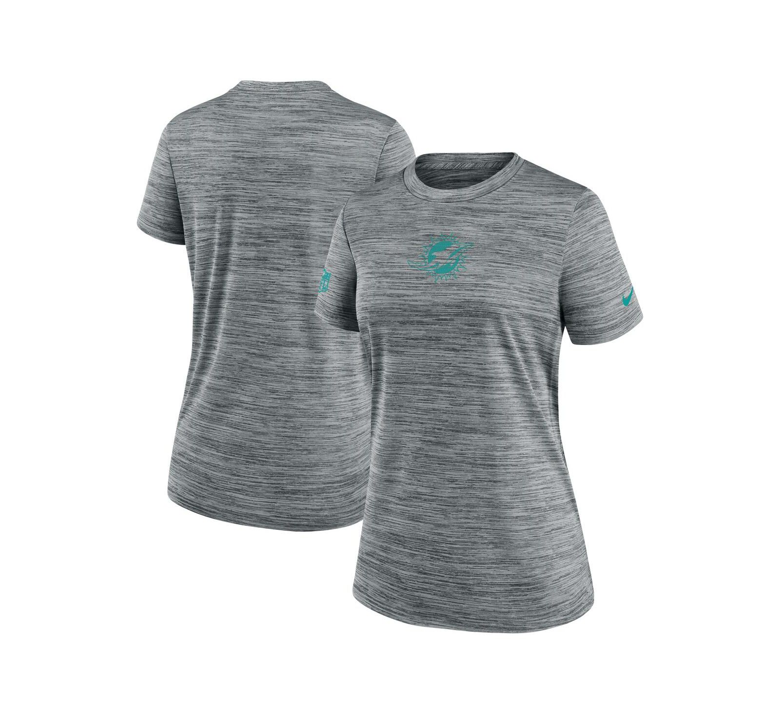 Nike Women's Gray Miami Dolphins Sideline Velocity Performance T-Shirt