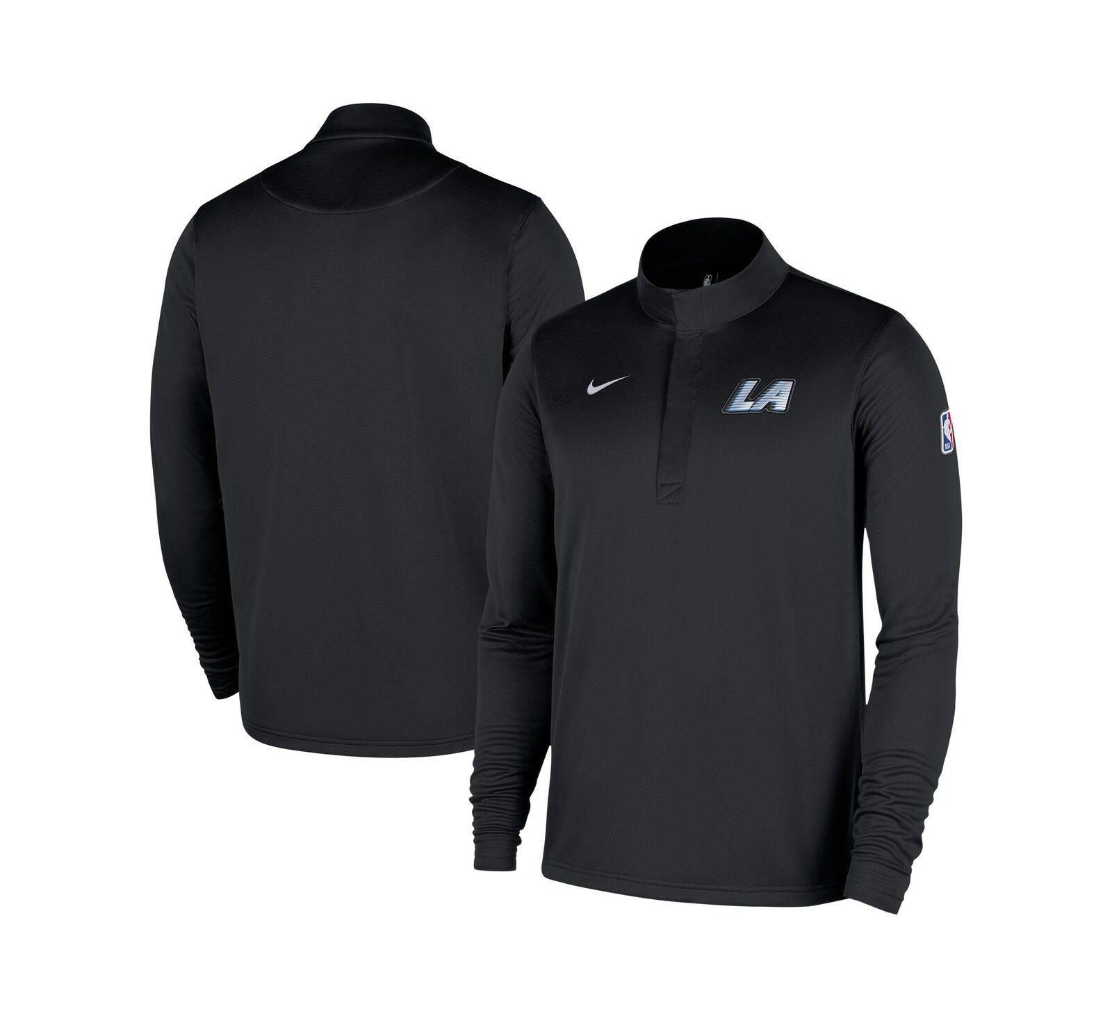 Мужская полумолния Nike Black LA Clippers 2025/26 City Edition Remix Authentic Coaches Dri-FIT