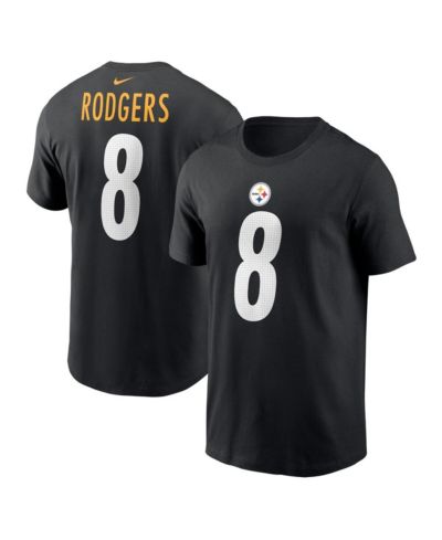 Nike Men's Aaron Rodgers Black Pittsburgh Steelers Name & Number T-Shirt
